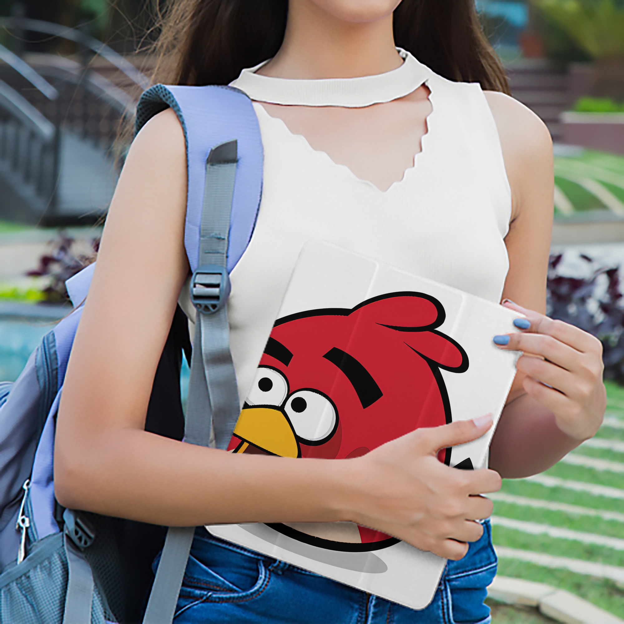 Angry Birds アングリーバード IPad ケース ペン収納付き 三つ折りスタンド PUレザー×シリコン 対応機種9.5/10.5/10.9インチ