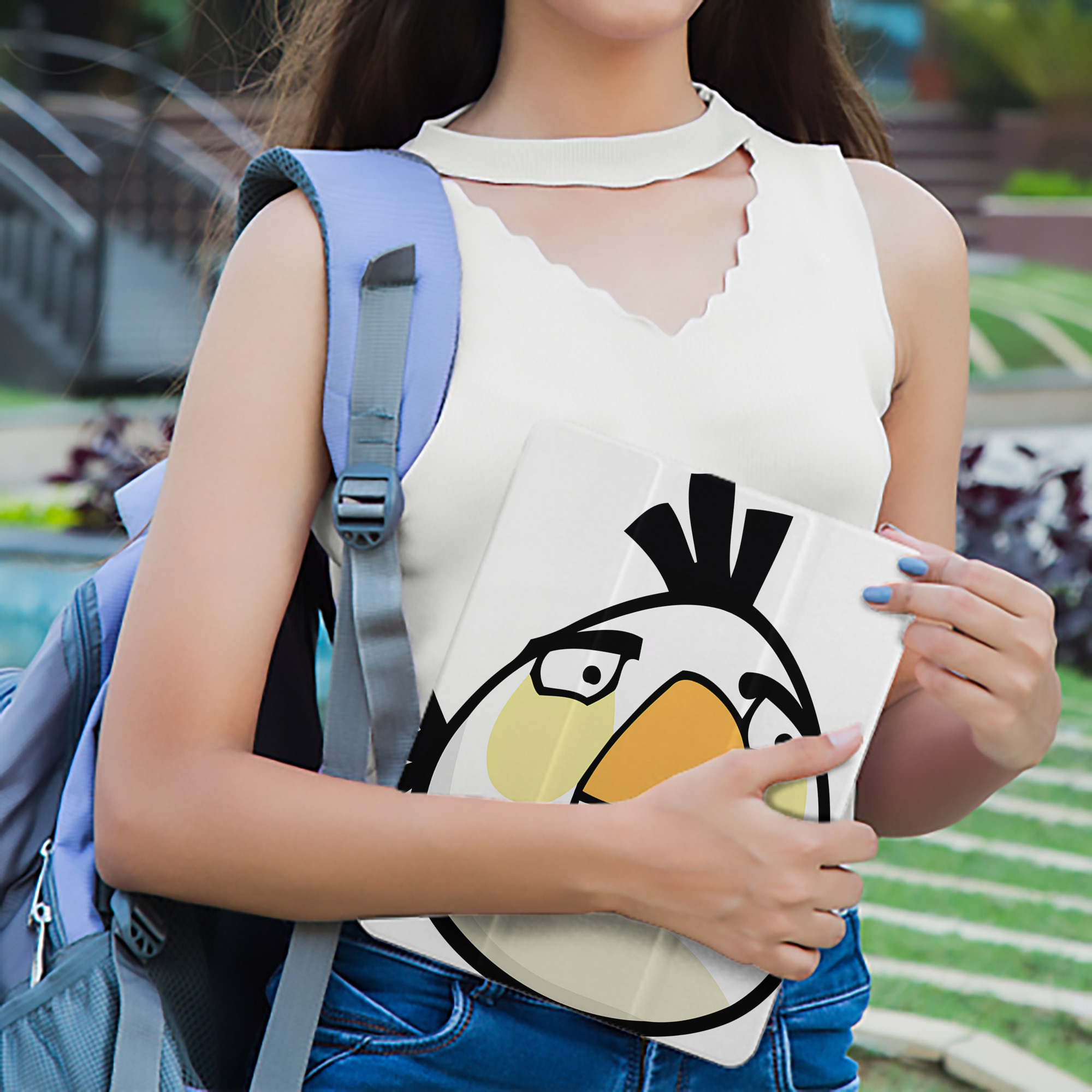 Angry Birds アングリーバード IPad ケース ペン収納付き 三つ折りスタンド PUレザー×シリコン 対応機種9.5/10.5/10.9インチ