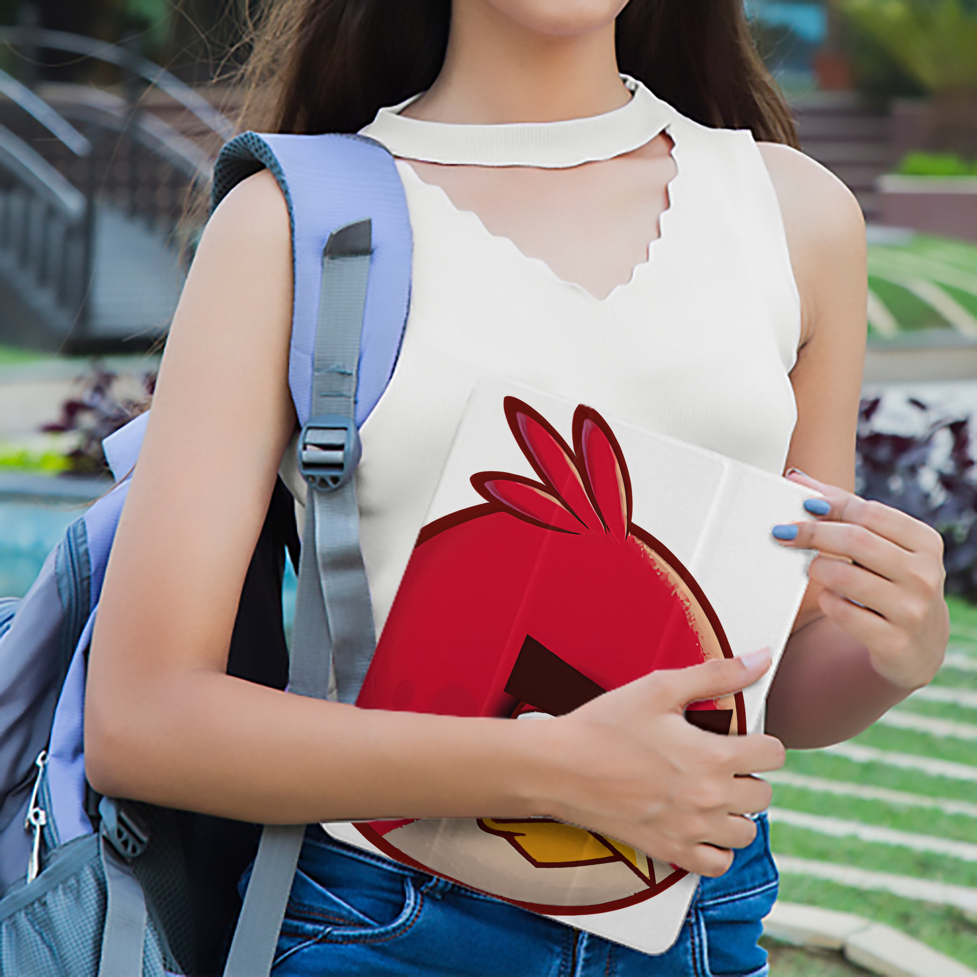 Angry Birds アングリーバード IPad ケース ペン収納付き 三つ折りスタンド PUレザー×シリコン 対応機種9.5/10.5/10.9インチ