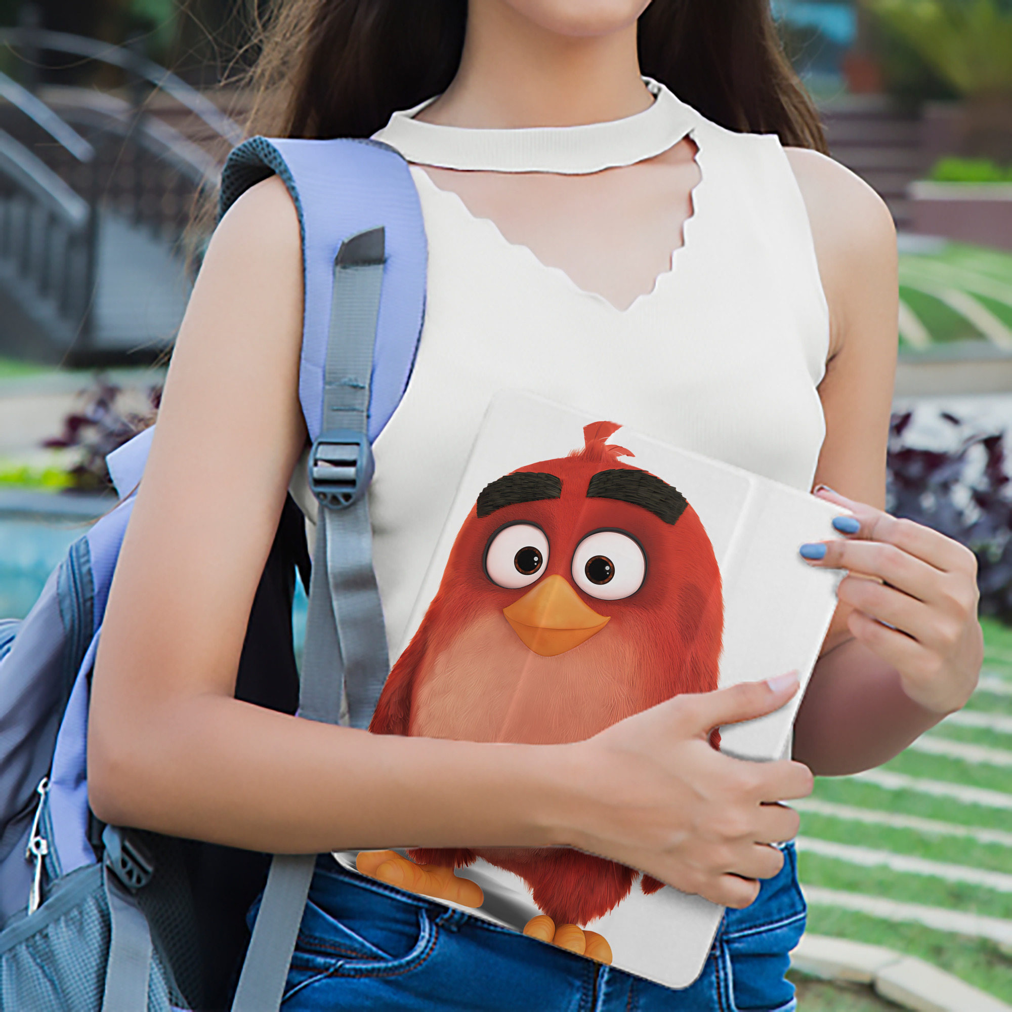 Angry Birds アングリーバード IPad ケース ペン収納付き 三つ折りスタンド PUレザー×シリコン 対応機種9.5/10.5/10.9インチ