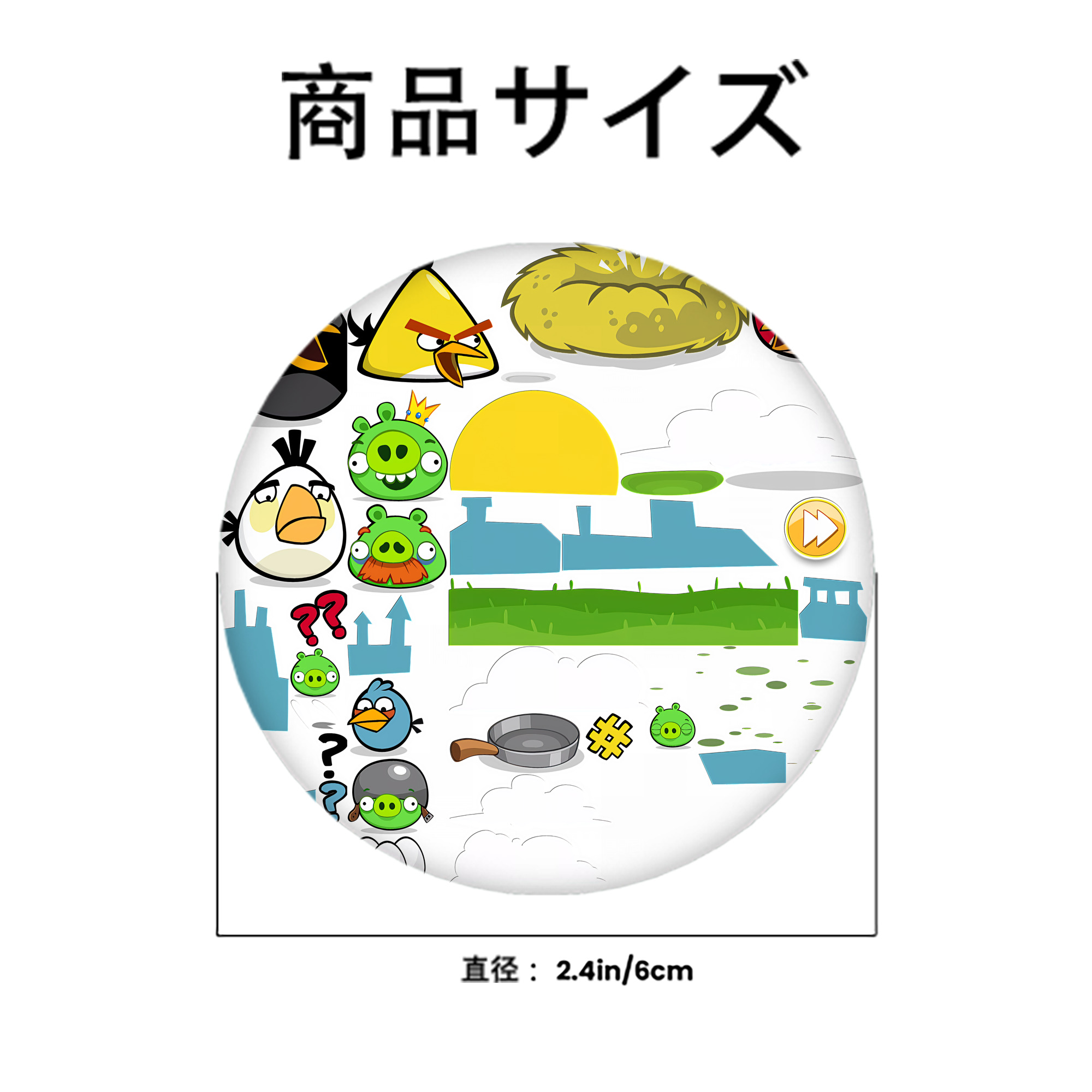 Angry Birds アングリーバード 6cm 缶バッジ 複数セット